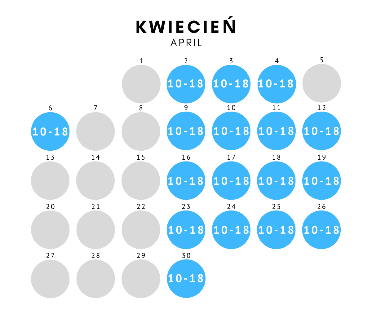 Luty 2022 godziny otwarcia